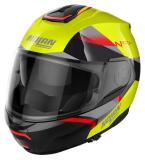 NOLANヘルメット Modulari N100-6 LEDイエロー(レッド/シルバー/ブラック)/グロッシーブラック