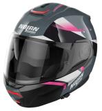NOLANヘルメット Modulari N100-6 スレートグレー(フューシャ/ホワイト/ブラック)/グロッシーブラック