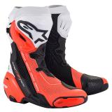 Alpinestars SUPERTECH R VENTED BOOTS Black/White/Red Fluo
