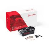 Brembo (ブレンボ) HYPURE XTRA ラジアル キャリパー P4X30 ブラックボディ/レッドロゴ 100mm