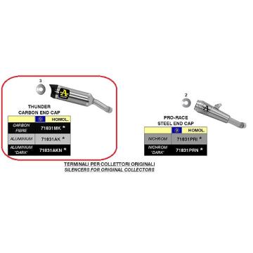 ARROW THUNDERカーボンエンドスリップオン YZF-R3 15-17