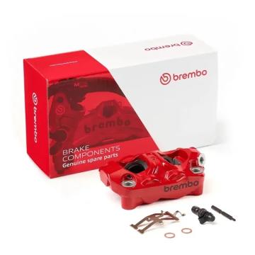 Brembo (ブレンボ) HYPURE XTRA ラジアル キャリパー P4X30 レッドボディ/ブラックロゴ 100mm