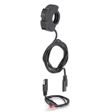 GIVI(ジビ)バイク用 USB・USB-C 電源ソケット ハンドルバー取付 電源ケーブル・ヒューズ付