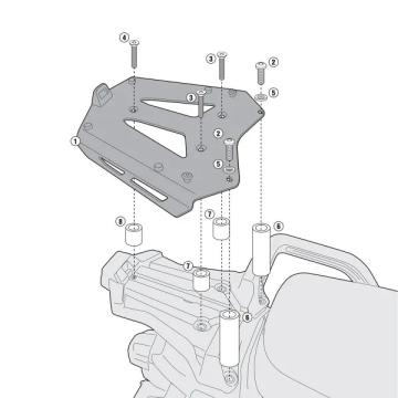 GIVI ジビ リアラック アルミ MONOKEY トップケース用 YAMAHA XT1200Z/ZE Super Ténéré 10-20