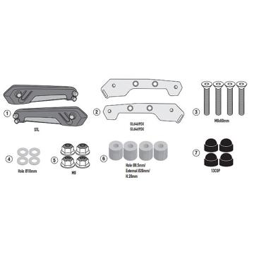 GIVI ジビ GIVI ジビ STEALTH ステルス サイドバッグホルダー 左右セット EASY12L/EASY12R用 YAMAHA MT-09