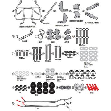 GIVI イドケースホルダー MONOKEY / PL ONE-FIT Tracer(トレーサー) 9/GT/GT+ 25-