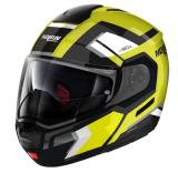  NOLANヘルメット Modulari N90-3 レッドイエロー(ブラック/シルバー/ホワイト)/グロッシーブラック