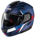  NOLANヘルメット Modulari N90-3 フラットカイマンブルー(ライトブルー/レッド/ホワイト)/メタルブラック