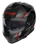 NOLANヘルメット Integrali N80-8 フラットラバグレー(レッド/ブラック)