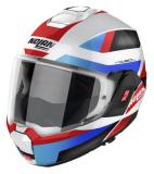  NOLANヘルメット Modulari N120-1 メタルホワイト(ブルー/レッド/ブラック)
