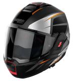NOLANヘルメット Modulari N120-1 フラットラバグレー(オレンジ/シルバー/ブラック)/フラットブラック