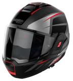 NOLANヘルメット Modulari N120-1 フラットラバグレー(レッド/シルバー/ブラック)/フラットブラック
